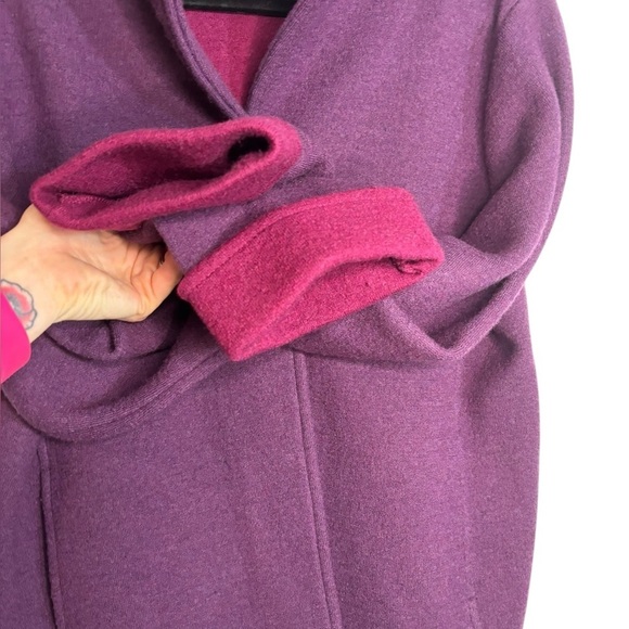 Nomadic Traders Wool Blend Purple Button Sweater Jacket Size Small - Picture 5 of 10